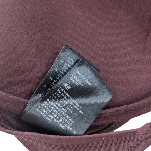 H&M Burgundy Bikini Swim Top 👙✨ - Picture 4 of 5